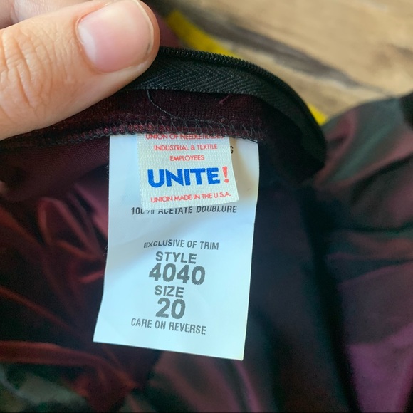 vintage plus size velvet gown size 20 - Picture 5 of 7